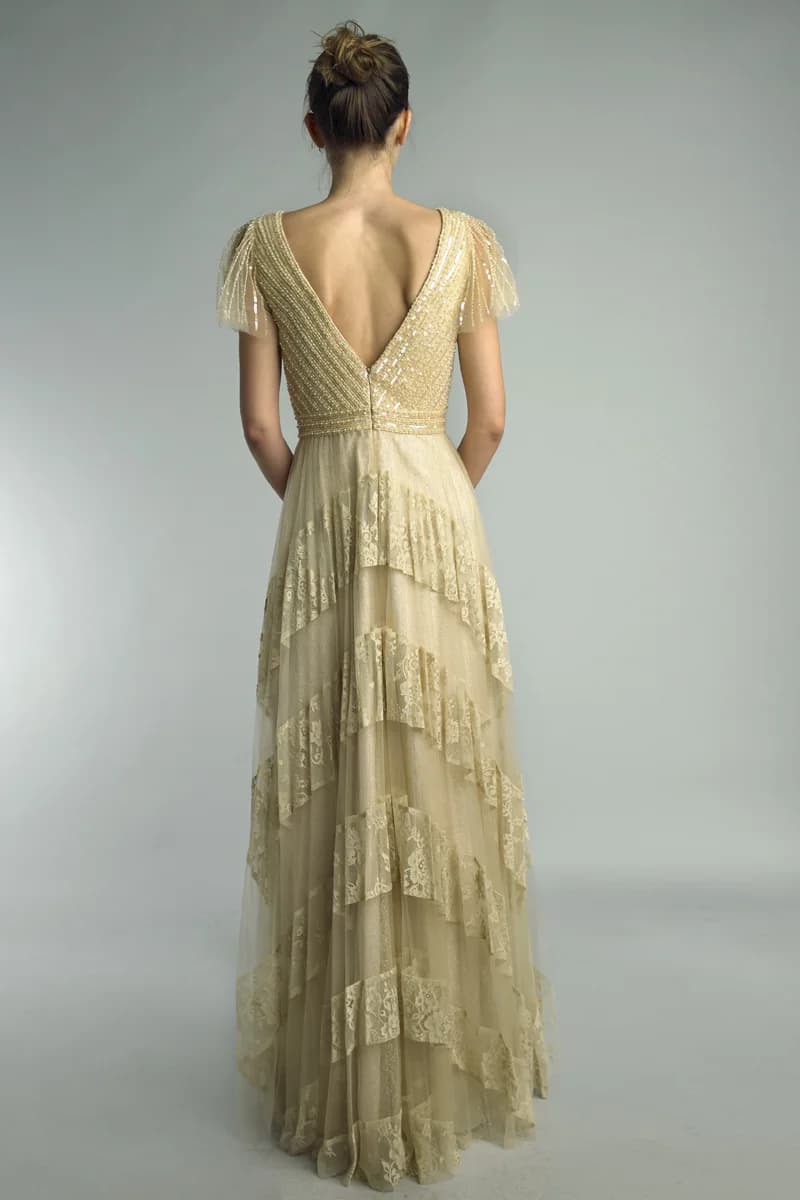 Cap Sleeve  Gown view 3